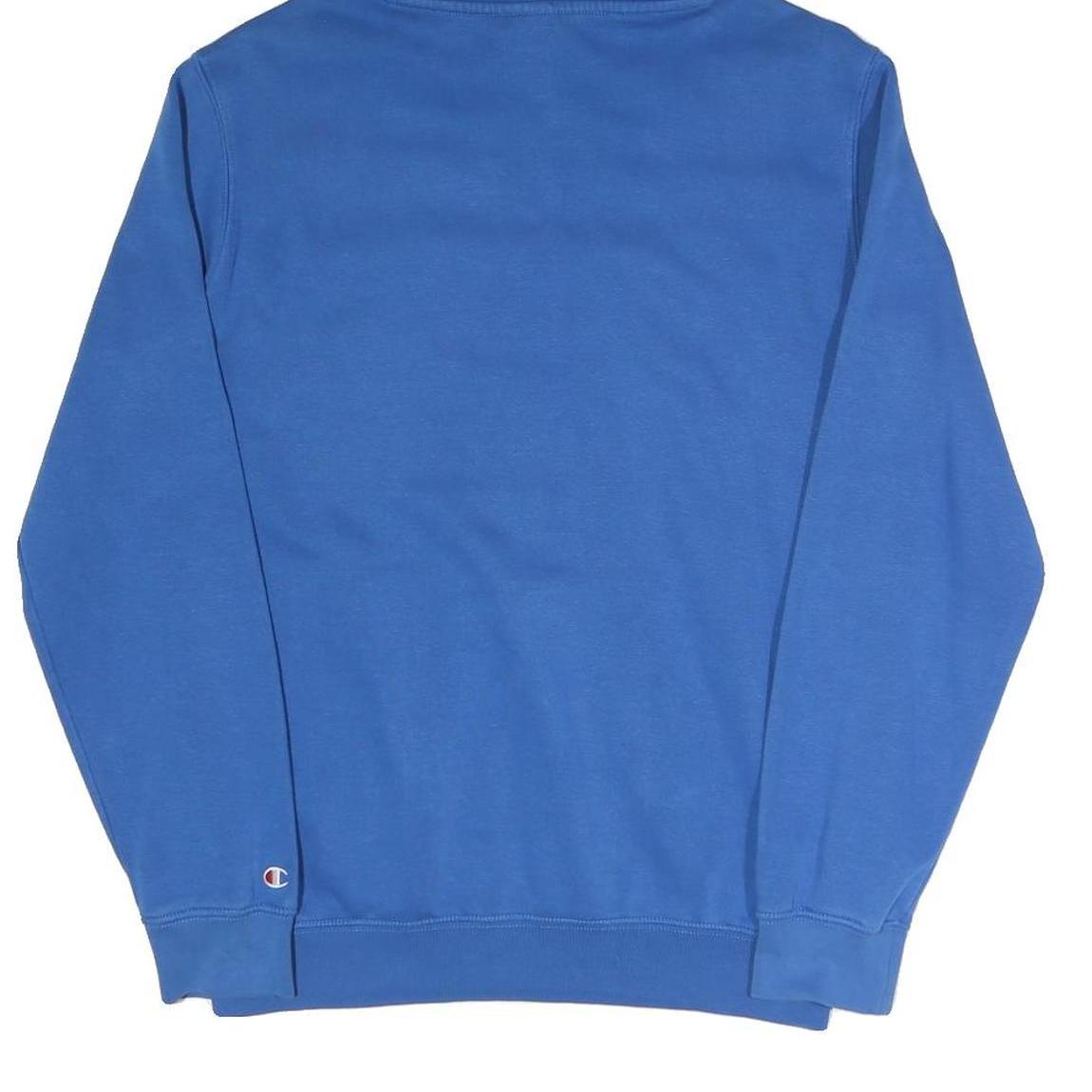 CHAMPION Mens Blue Pullover Hoodie S Cotton Blend Casual Sportswear
