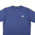 ADIDAS Mens Blue Graphic T-Shirt L Short Sleeve Crew Neck Sports Training