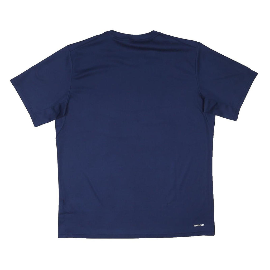 ADIDAS Mens Blue Graphic T-Shirt L Short Sleeve Crew Neck Sports Training