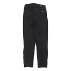 7 FOR ALL MANKIND Womens Black Slim Skinny Cotton Blend Trousers W24 L26 Zip