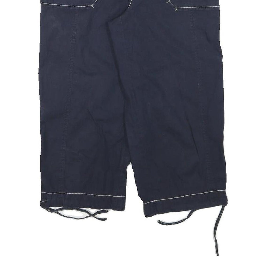 LOFT Womens Navy Blue Cotton Blend Casual Shorts M W28 Drawstring Detail