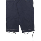 LOFT Womens Navy Blue Cotton Blend Casual Shorts M W28 Drawstring Detail