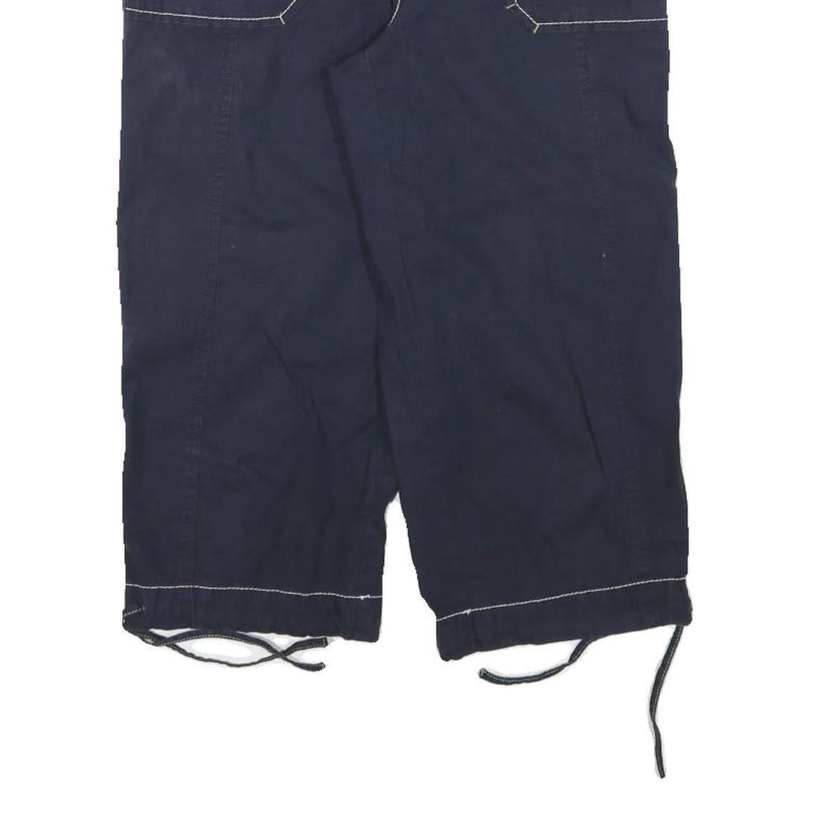 LOFT Womens Navy Blue Cotton Blend Casual Shorts M W28 Drawstring Detail