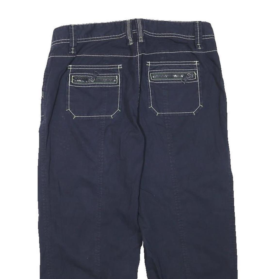 LOFT Womens Navy Blue Cotton Blend Casual Shorts M W28 Drawstring Detail