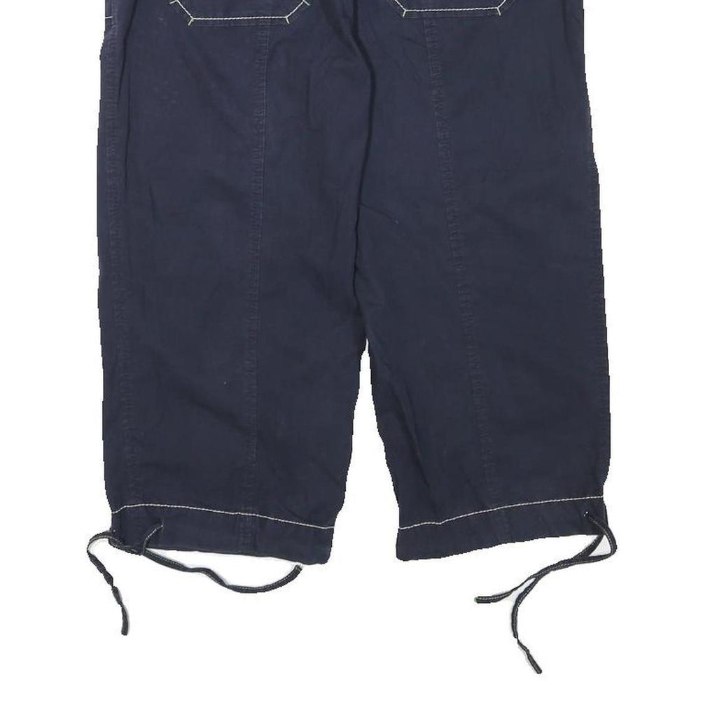 LOFT Womens Navy Blue Cotton Blend Casual Shorts M W28 Drawstring Detail