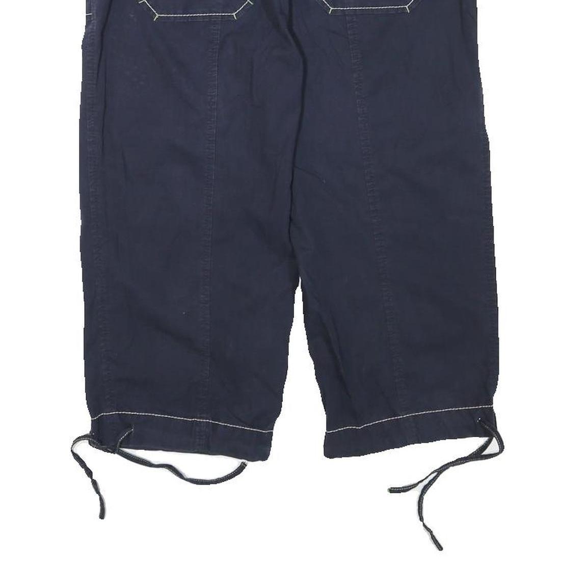 LOFT Womens Navy Blue Cotton Blend Casual Shorts M W28 Drawstring Detail