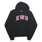 WIDEWORLD SPORTSWEAR Womens Black Hoodie 2XL Cotton Blend Pullover EWU Logo