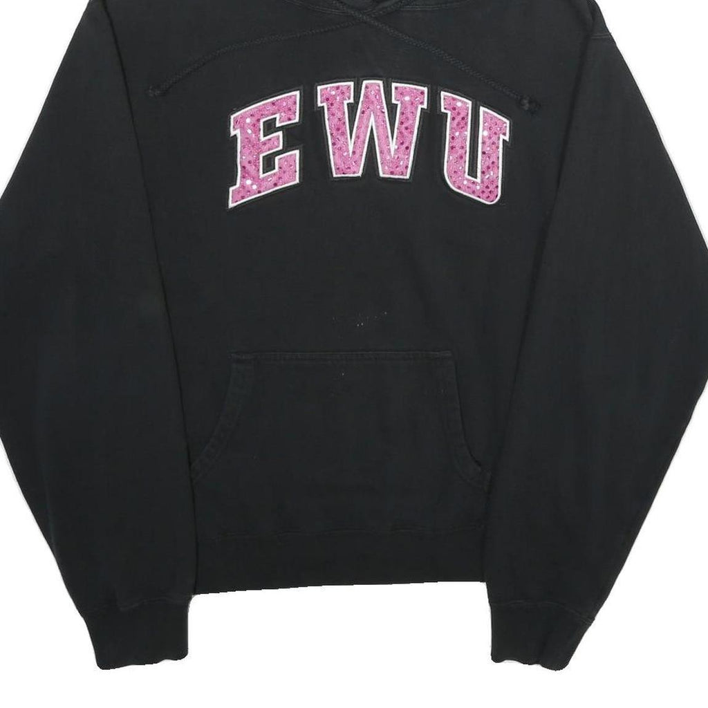 WIDEWORLD SPORTSWEAR Womens Black Hoodie 2XL Cotton Blend Pullover EWU Logo