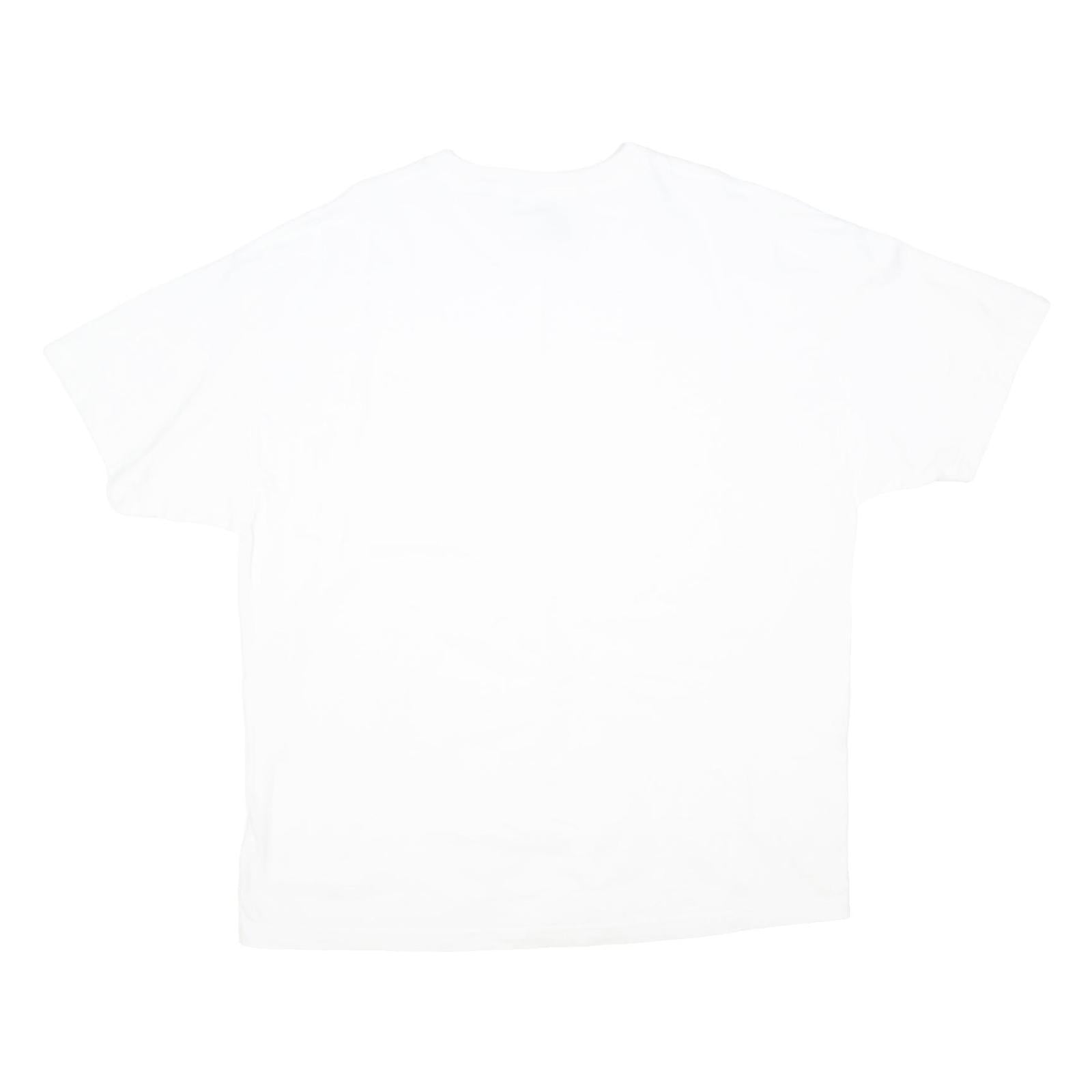 NIKE Mens White Plain T-Shirt XL Short Sleeve Crew Neck Casual Cotton Blend