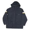 NAUTICA Mens Navy Blue & Yellow Jacket XL Polyester Blend Zip Pocketed Outdoor