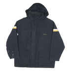 NAUTICA Mens Navy Blue & Yellow Jacket XL Polyester Blend Zip Pocketed Outdoor
