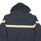 NAUTICA Mens Navy Blue & Yellow Jacket XL Polyester Blend Zip Pocketed Outdoor