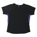 NIKE Girls Black & Purple Performance T-Shirt L Short Sleeve Crew Neck