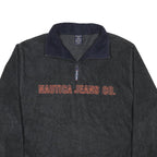 NAUTICA Mens Black Pullover Plain Crew Neck Basic Knit L Jumper