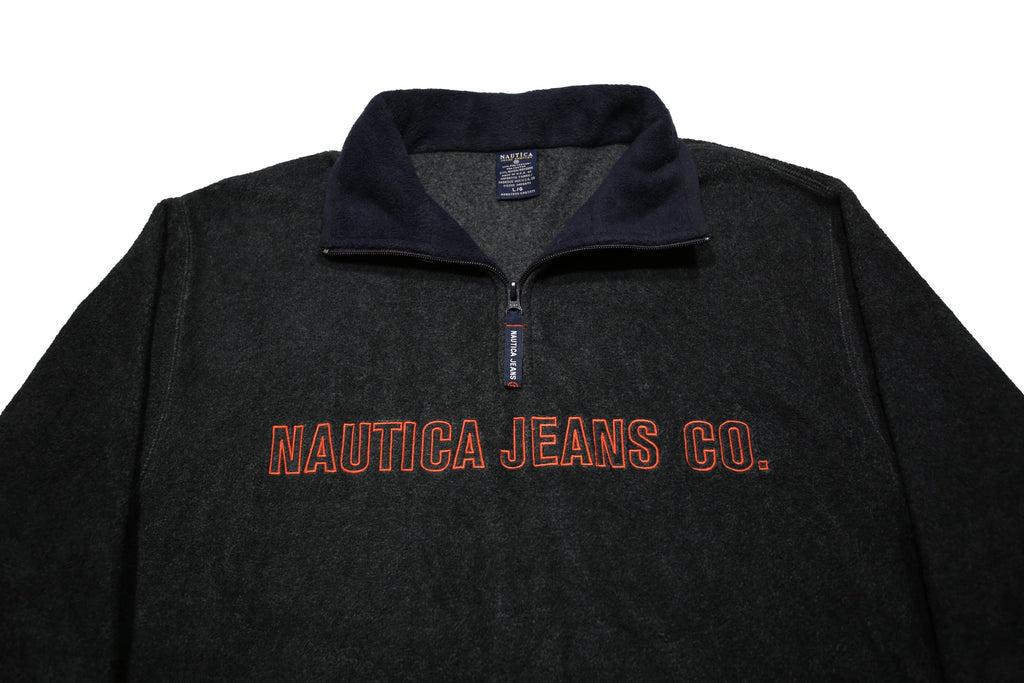 NAUTICA Mens Black Pullover Plain Crew Neck Basic Knit L Jumper