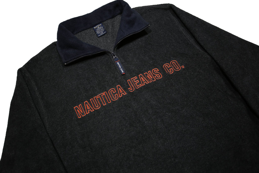 NAUTICA Mens Black Pullover Plain Crew Neck Basic Knit L Jumper