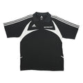 ADIDAS Mens Black & White Betreuer Short Sleeve Polo Shirt XL Athletic