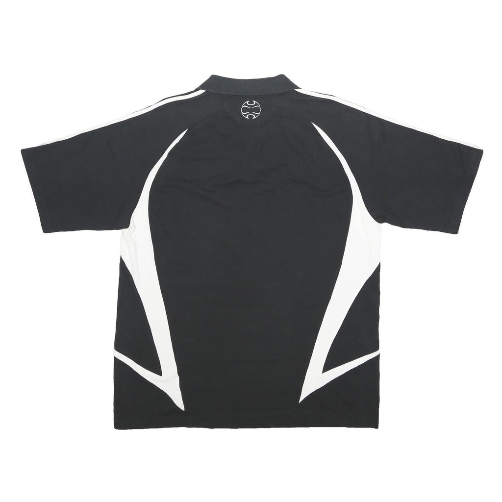 ADIDAS Mens Black & White Betreuer Short Sleeve Polo Shirt XL Athletic