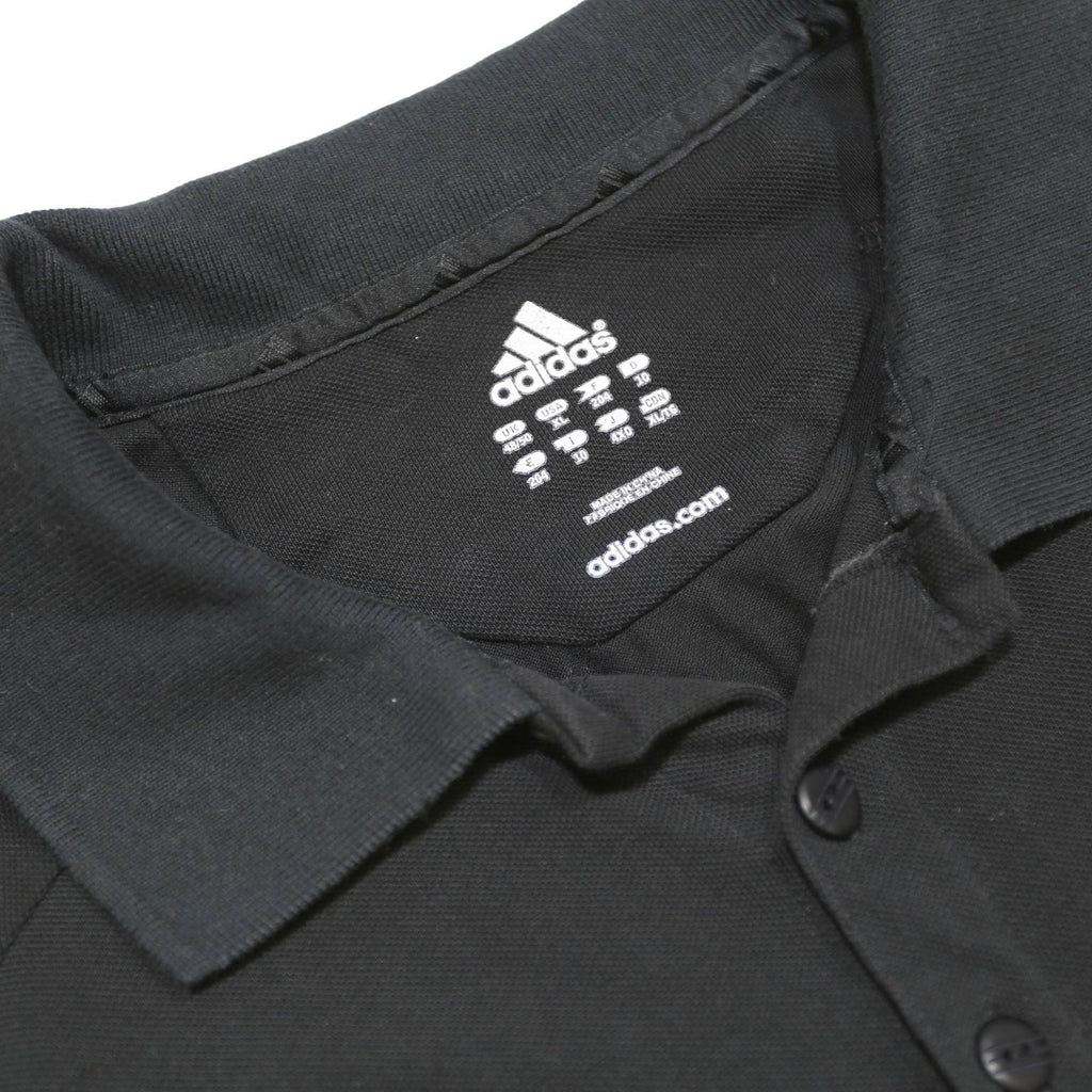 ADIDAS Mens Black & White Betreuer Short Sleeve Polo Shirt XL Athletic