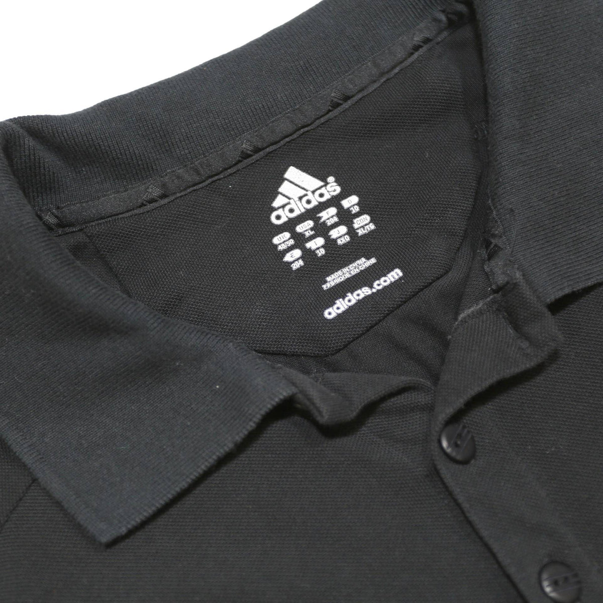 ADIDAS Mens Black & White Betreuer Short Sleeve Polo Shirt XL Athletic