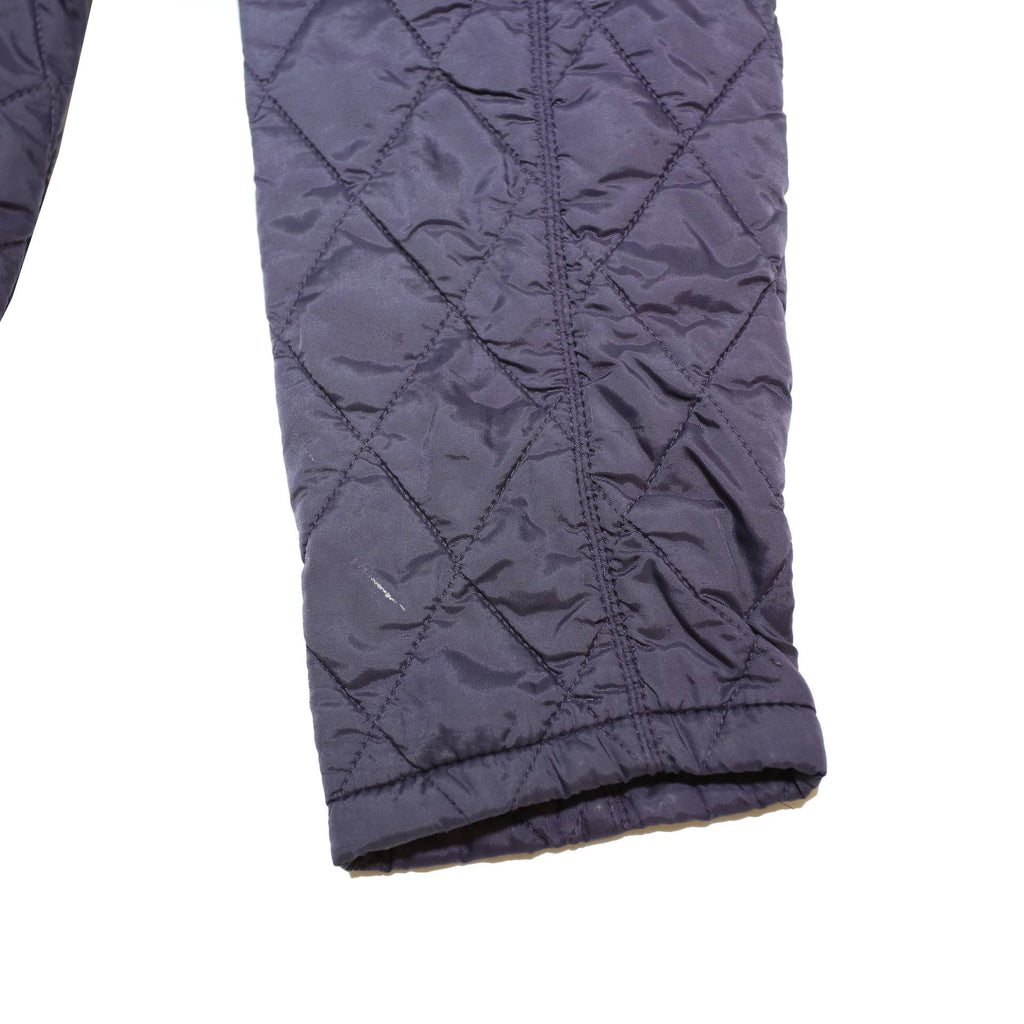 BARBOUR Womens Purple & Pink Quilted Jacket UK 14 Synthetic Button Closure