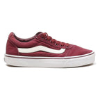 VANS Low Top Trainers Maroon Canvas Womens UK 4