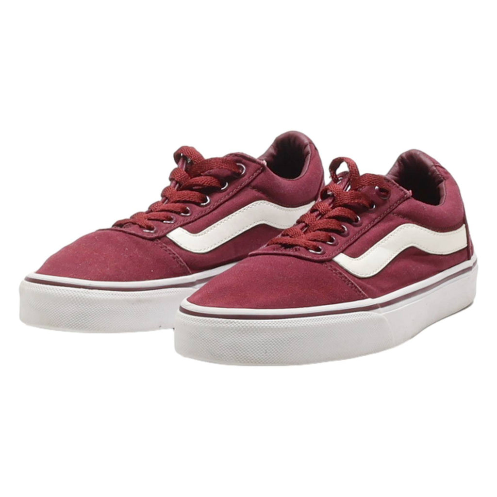 VANS Low Top Trainers Maroon Canvas Womens UK 4