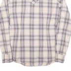 WRANGLER Womens Cream & Purple Check Shirt Retro Style S Western Casual