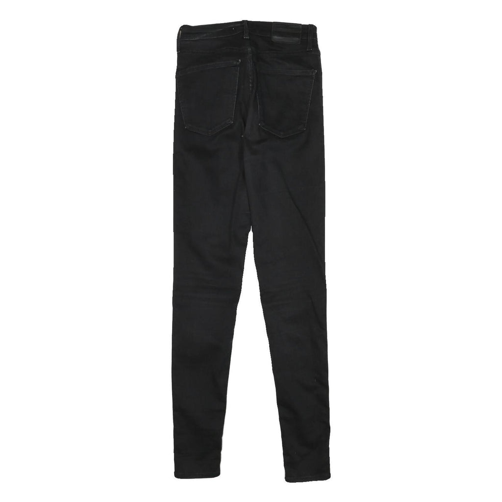 LEVI'S Womens Jeans Black Slim Skinny Denim Raw W25 L30 Stylish Fitted