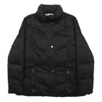 CALVIN KLEIN Womens Black Puffer Jacket M Polyester Woven Plain Zip Stand-Up