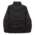 CALVIN KLEIN Womens Black Puffer Jacket M Polyester Woven Plain Zip Stand-Up