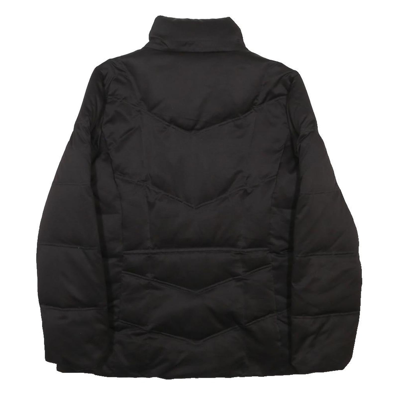 CALVIN KLEIN Womens Black Puffer Jacket M Polyester Woven Plain Zip Stand-Up