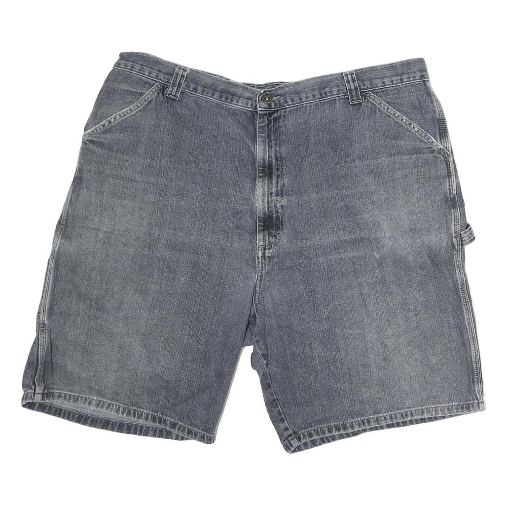WRANGLER Mens Denim Grey Casual Shorts L W36 Carpenter Style Cotton Workwear