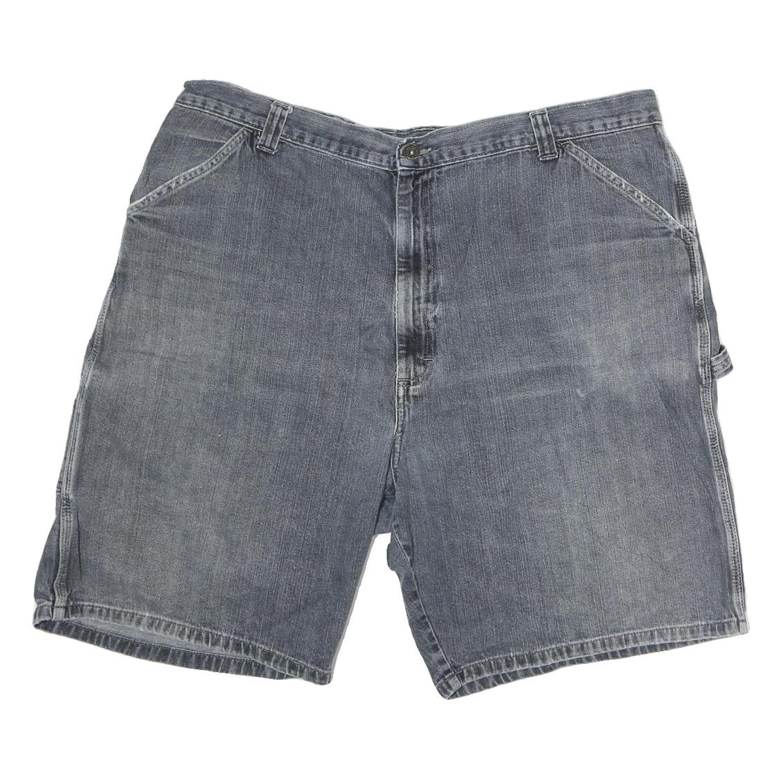 WRANGLER Mens Denim Grey Casual Shorts L W36 Carpenter Style Cotton Workwear