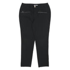 FIORELLA RUBINO Womens Polyester Blend Black Slim Trousers W32 L29 Zip Fastening