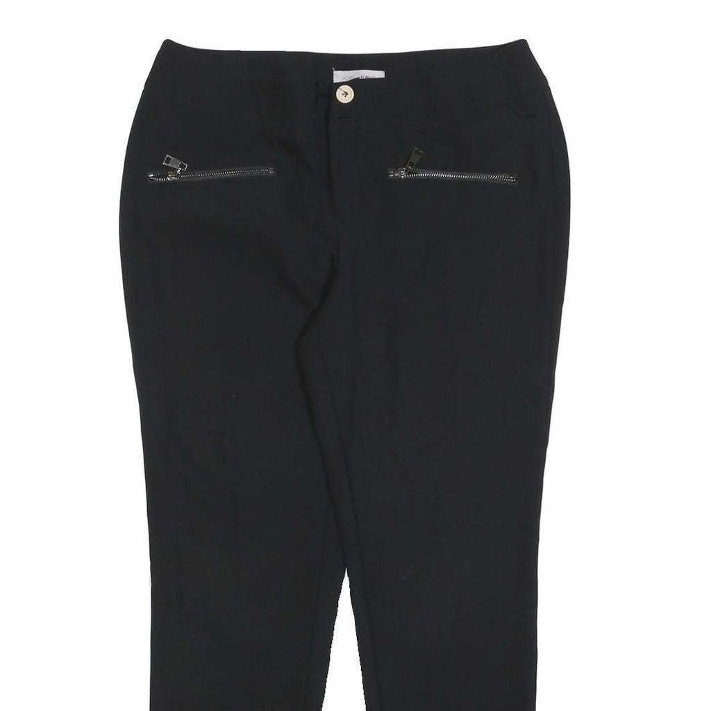 FIORELLA RUBINO Womens Polyester Blend Black Slim Trousers W32 L29 Zip Fastening