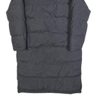 BRAVE SOUL Mens Grey Zip Up Longline Puffer Jacket L Polyester Hooded Winter