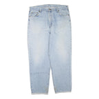 CARHARTT Mens Jeans Light Blue Regular Straight Denim Rinse W40 L32 Zip Cotton