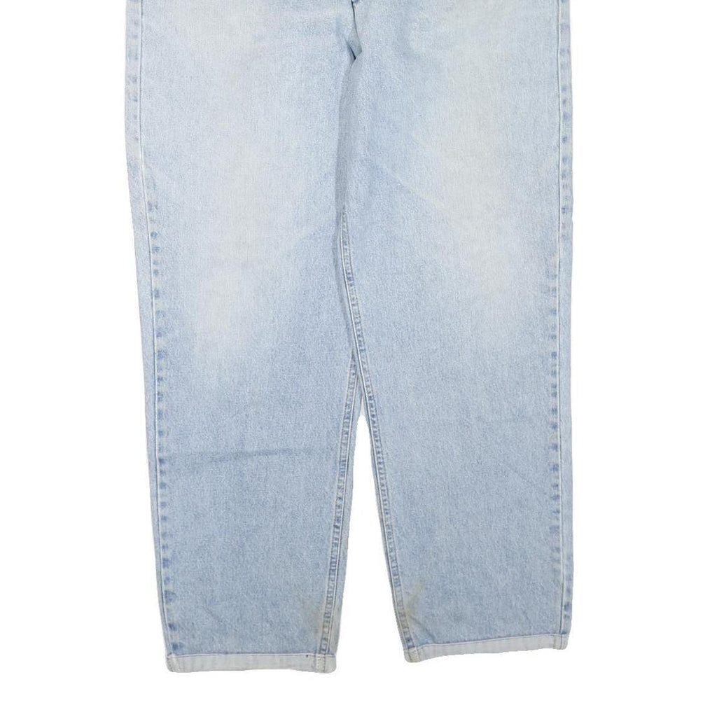 CARHARTT Mens Jeans Light Blue Regular Straight Denim Rinse W40 L32 Zip Cotton