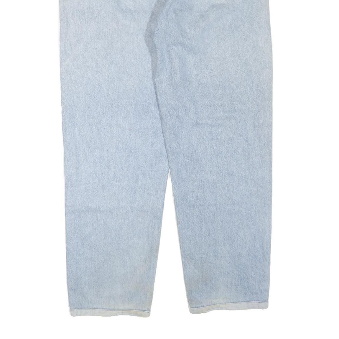 CARHARTT Mens Jeans Light Blue Regular Straight Denim Rinse W40 L32 Zip Cotton