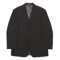 BALMAIN Mens Black Classic Wool Tailored Jacket M Button Plain Formal