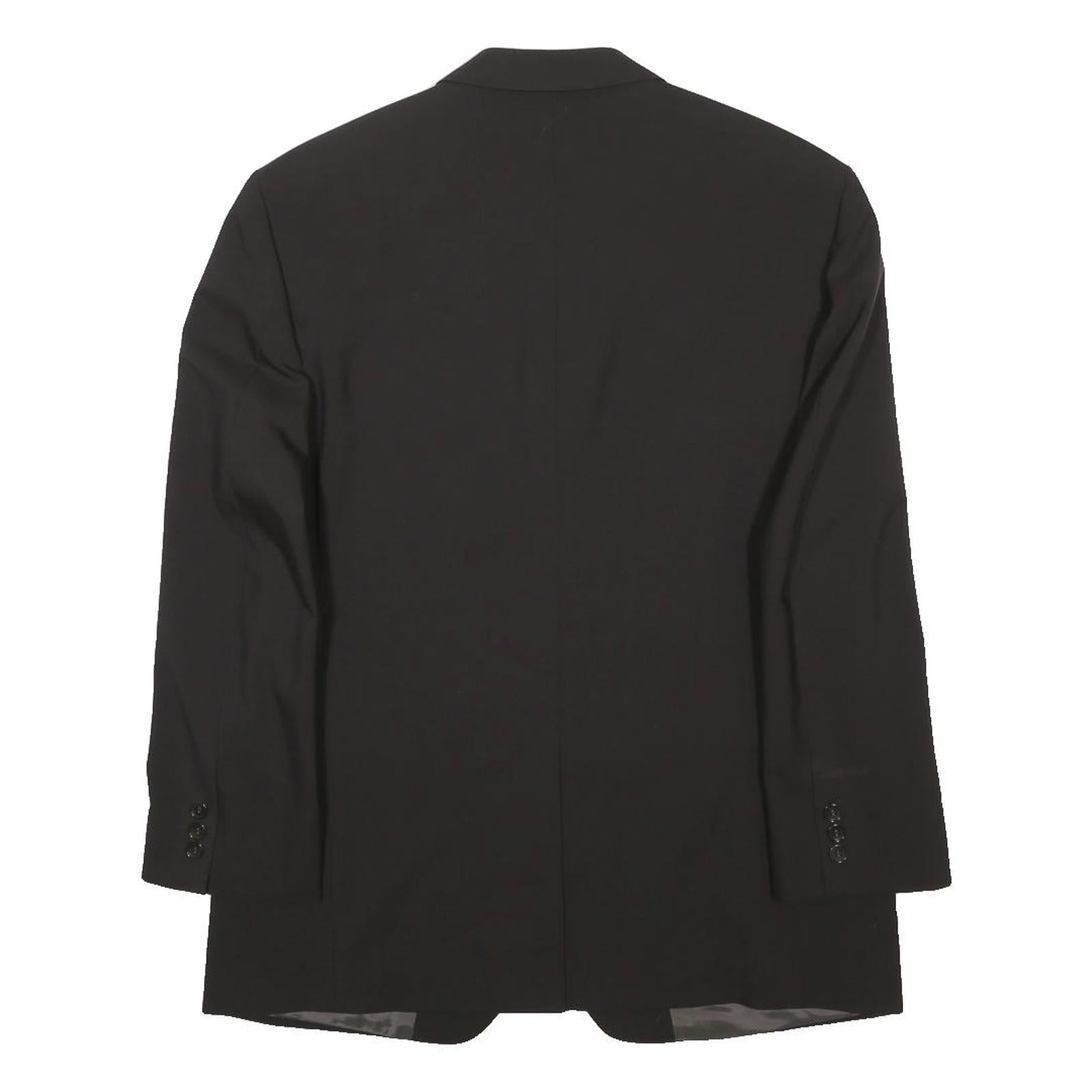BALMAIN Mens Black Classic Wool Tailored Jacket M Button Plain Formal