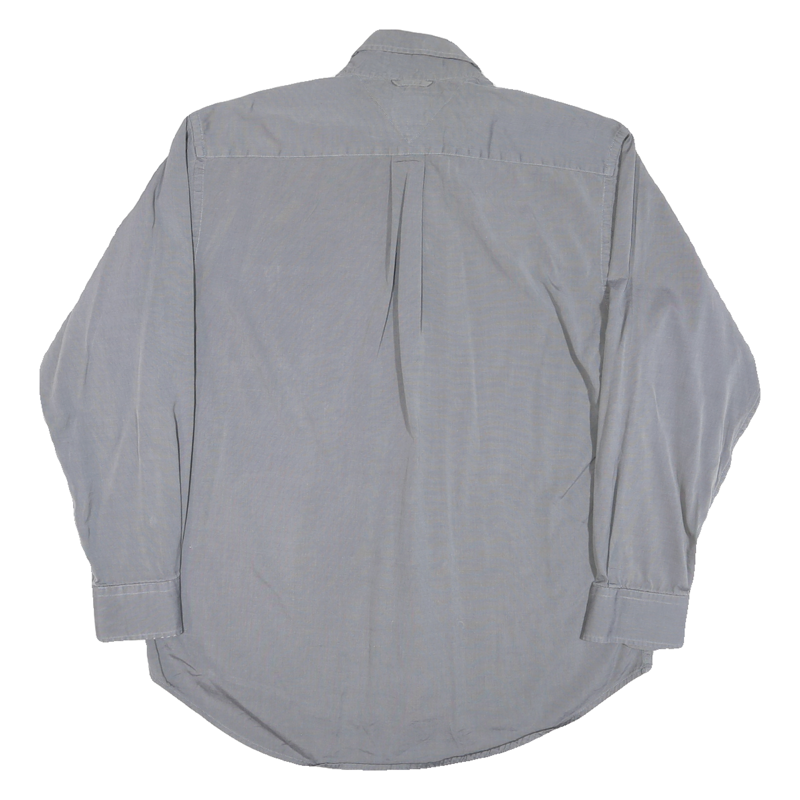 TOMMY HILFIGER Mens Grey Button Down Shirt M Classic Cotton Blend Casual