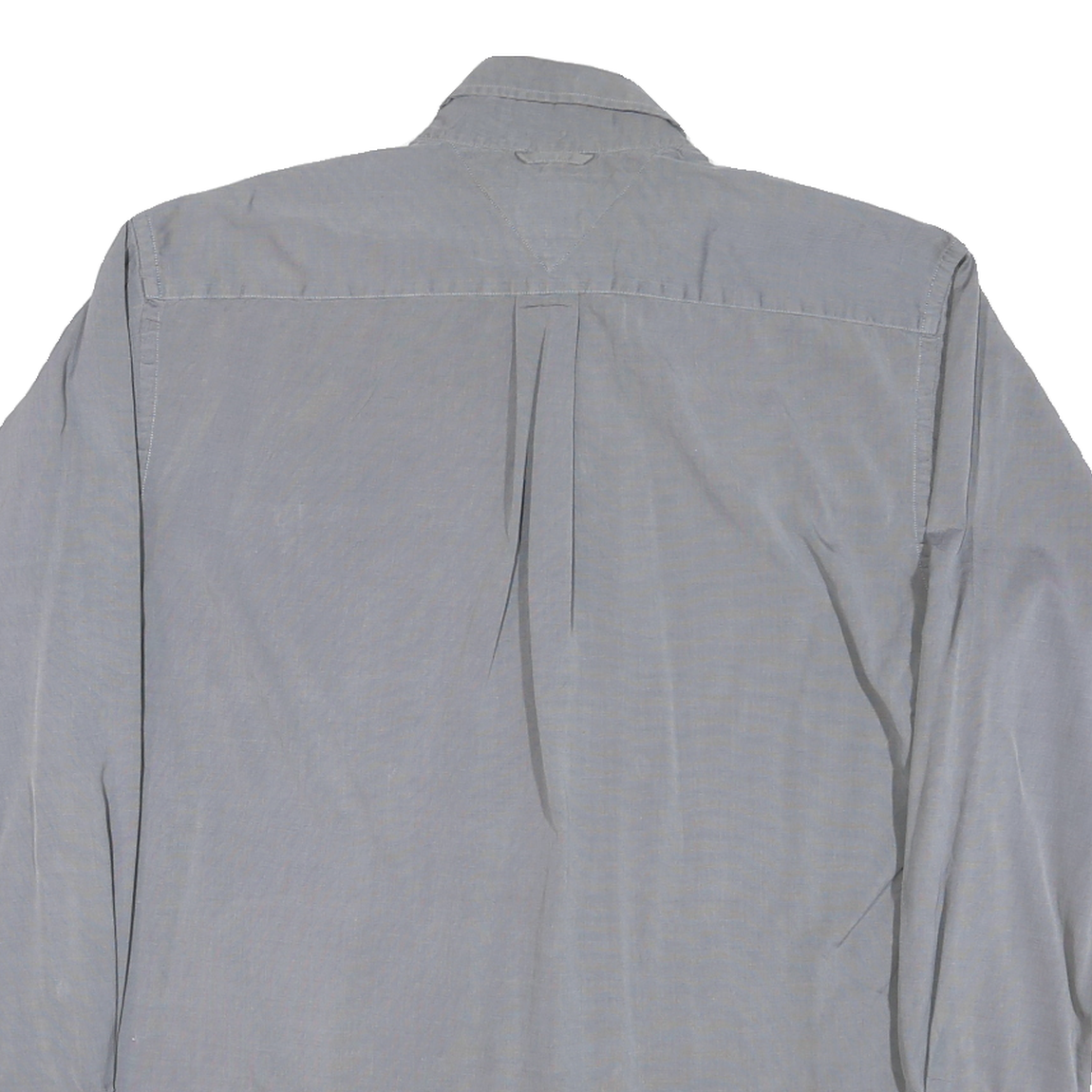 TOMMY HILFIGER Mens Grey Button Down Shirt M Classic Cotton Blend Casual