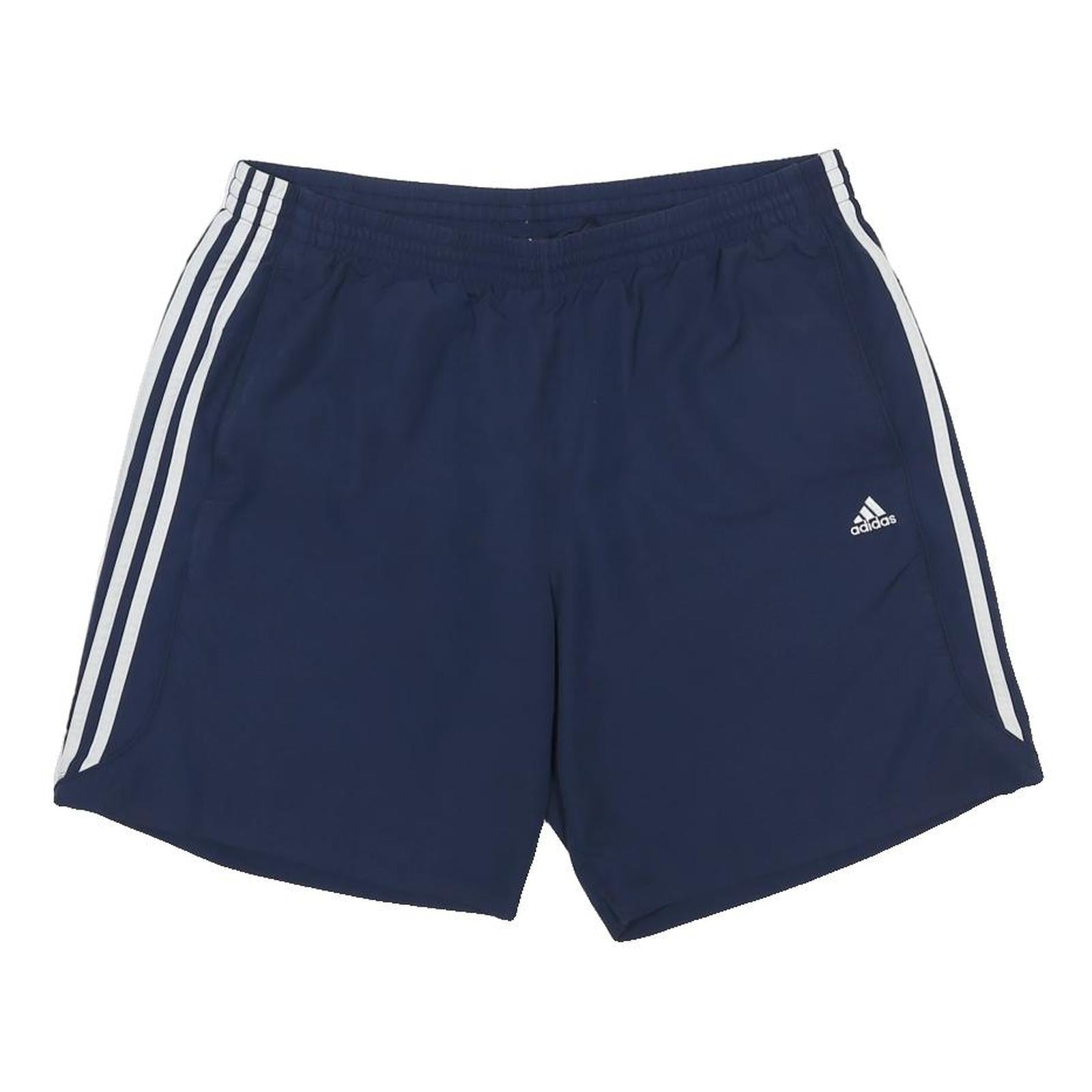 ADIDAS Mens Shorts Blue XL W34 Sports Casual Polyester Comfortable Elastic Waist