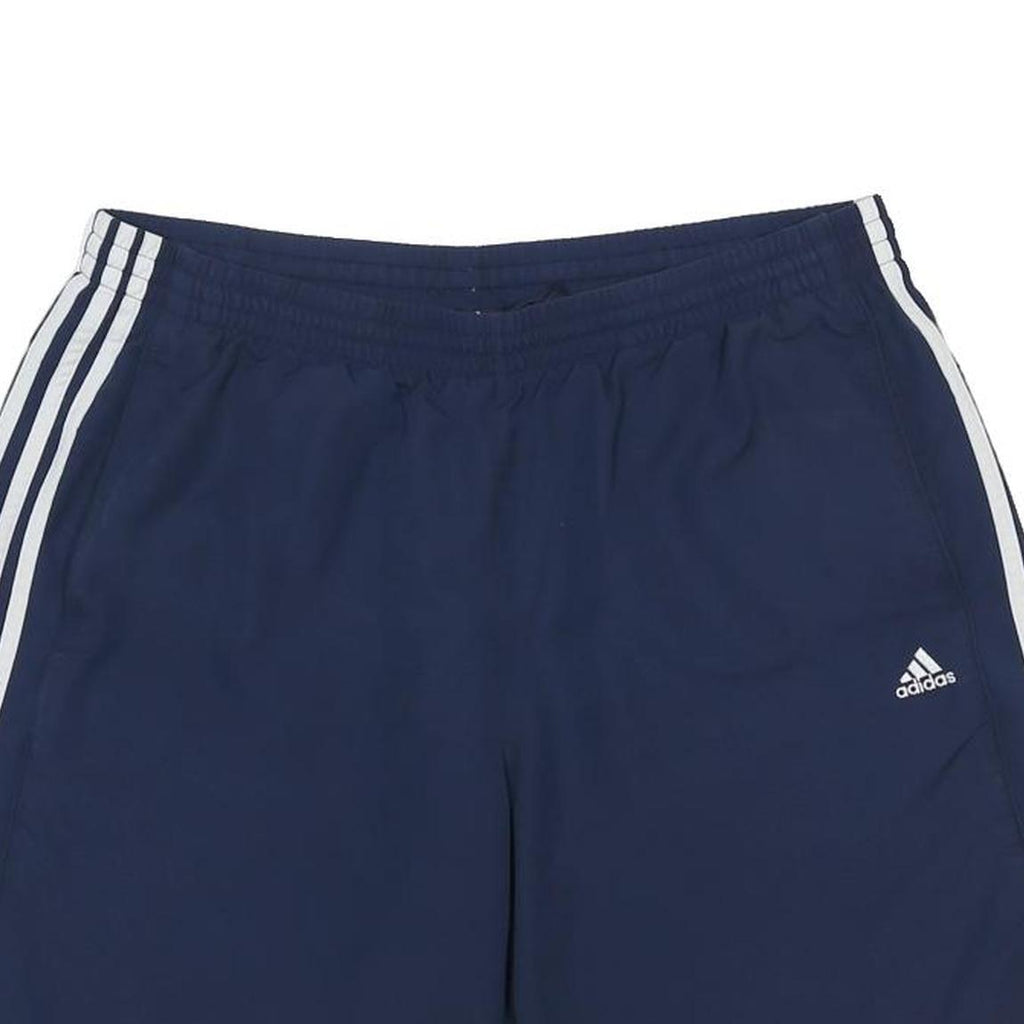 ADIDAS Mens Shorts Blue XL W34 Sports Casual Polyester Comfortable Elastic Waist