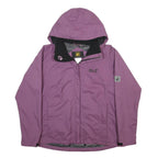 JACK WOLFSKIN Womens Purple Outdoor Jacket L Polyester Hooded Zip Plain