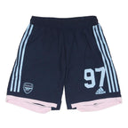 ADIDAS Mens Navy Blue Arsenal Football Casual Shorts M W28