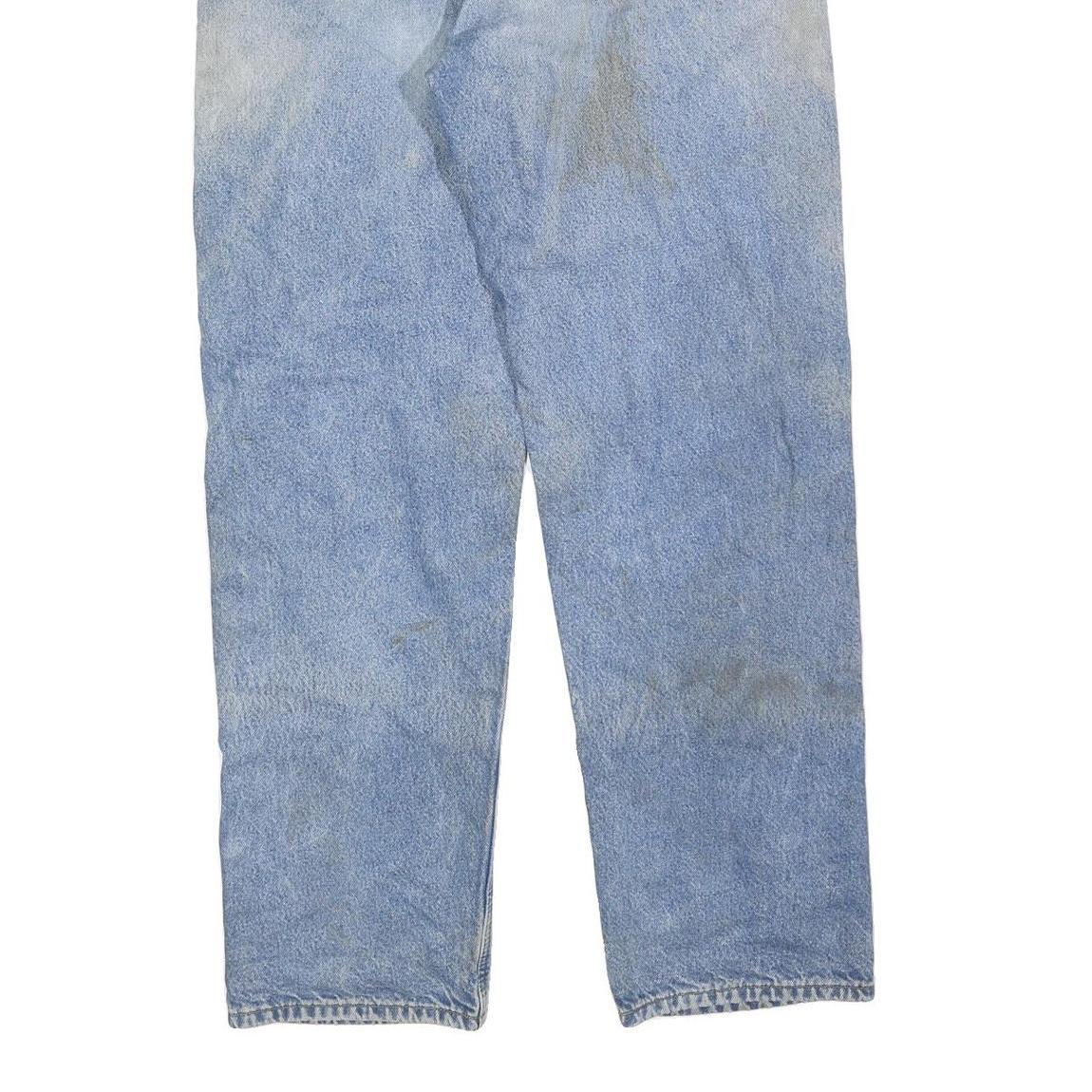 CARHARTT Mens Relaxed Blue Denim Light Jeans W36 L34 Distressed Pocket Zip