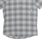 MAMMUT Mens Grey Shirt Short Sleeve Collared Check S Lightweight Outdoor Top